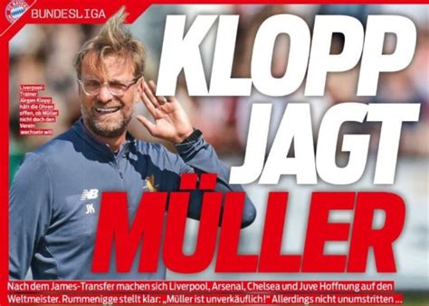 Liverpool Transfer News Jurgen Klopp Wants Thomas Muller Football