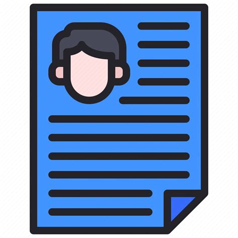 Cv Resume Job Curriculum Vitae Icon Download On Iconfinder