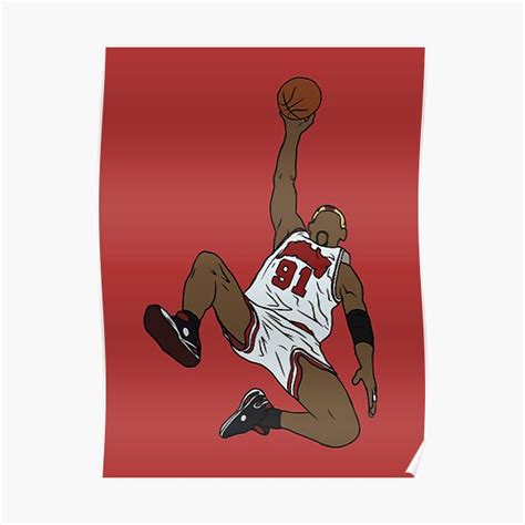 "Dennis Rodman Rebound" Poster for Sale by RatTrapTees | Redbubble