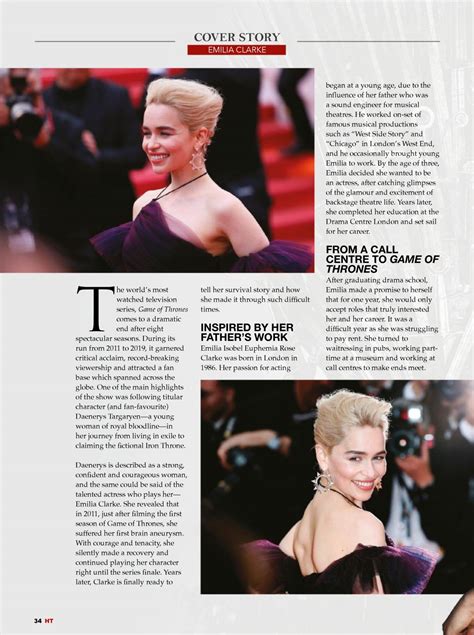 EMILIA CLARKE in Health Today Magazine, Malaysia July 2019 – HawtCelebs