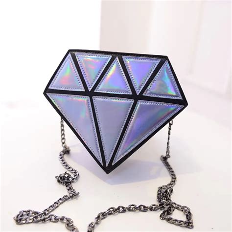 2018 Fashion Hologram Bag Diamond Womens Bags Handbags Women Messenger Bags Laser Holographic