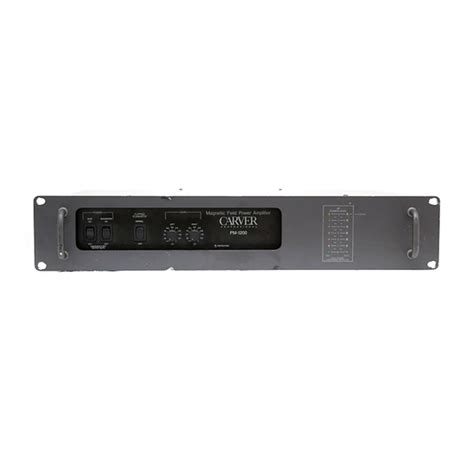 CARVER PM-1200 OWNER'S MANUAL Pdf Download | ManualsLib