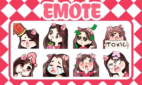 Create Custom Chibi Twitch Emotes Sub Badges By Kacuuw Fiverr