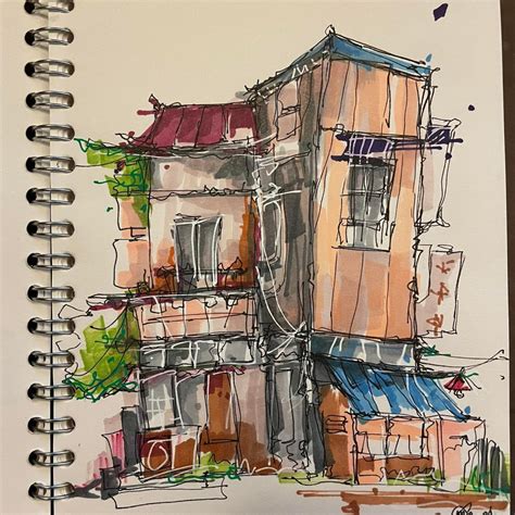 My Project For Course Expressive Architectural Sketching With Colored