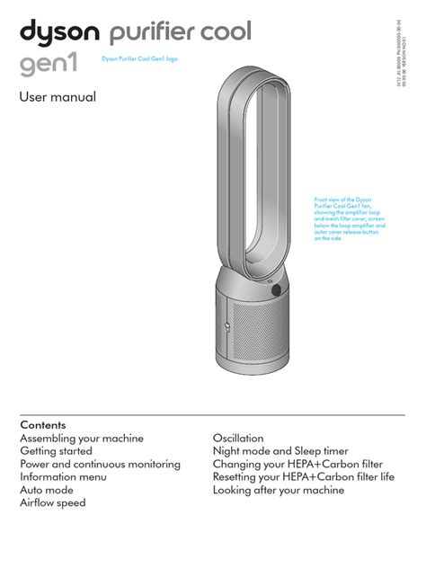 Dyson Purifier Cool Gen1 438 User Manual English | Download Free PDF ...