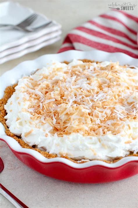 Coconut Cream Pie With Graham Cracker Crust Celebrating Sweets