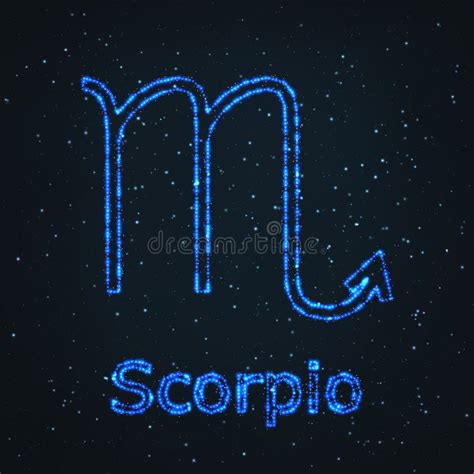 Shiny Vector Astrological Symbol Of Scorpio Stock Vector Illustration