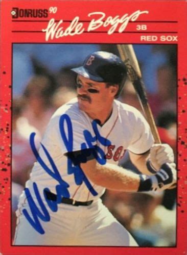 Donruss Wade Boggs Baseball Autographed Trading Card Sports