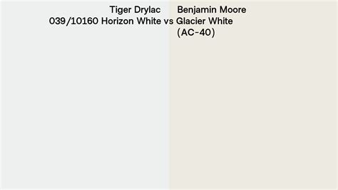 Tiger Drylac 039/10160 Horizon White vs Benjamin Moore Glacier White ...