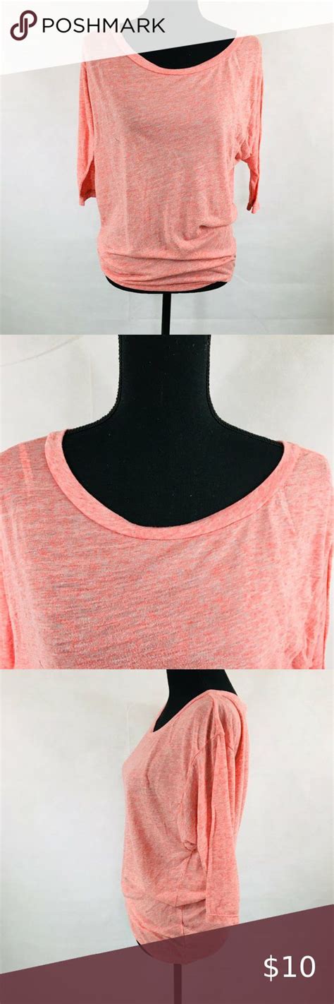 AMERICAN EAGLE OUTFITTER SP ORANGE TOP Crew Neck White Striped Crop