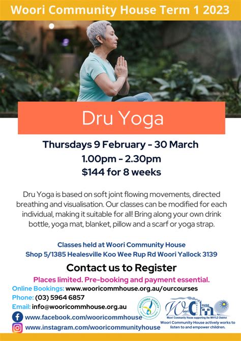 Dru Yoga and Relaxation Classes - Woori Community House