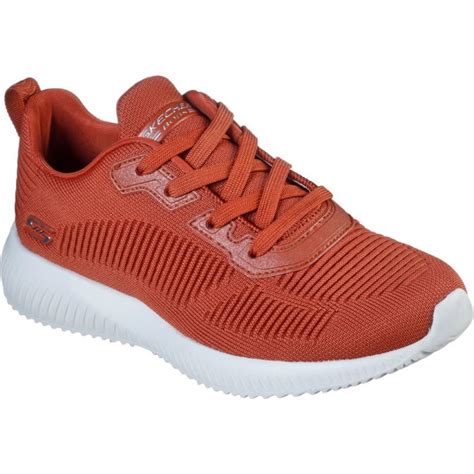 Skechers Womens Bobs Sport Squad Memory Foam Trainers Outdoor Look