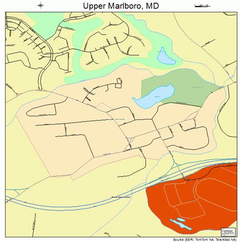 Upper Marlboro Maryland Street Map 2479875