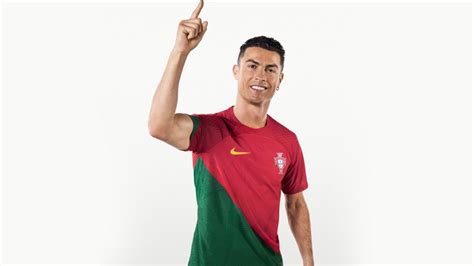 Cristiano Ronaldo Sports Portugals New Home Jersey For 2022 Fifa World