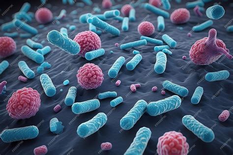 Lactobacillus Vivos - Microbioma de bifidobacterium lactobacillus azul bajo el microscopio ...