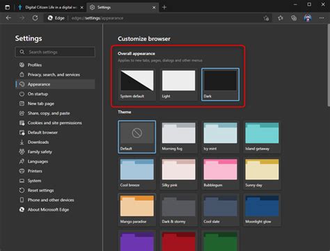 Cómo activar y desactivar el modo oscuro en Microsoft Edge