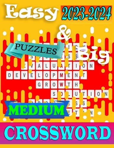 2023 2024 Big And Easy Crosswords Puzzle Books For Adults With Solution