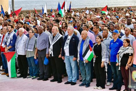 ‘New Holocaust’ in Gaza – Cuban President Leads Palestine Solidarity Rally