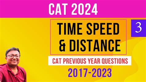 CAT 2024 Time Speed Distance All CAT PYQs 2017 23 Part 3