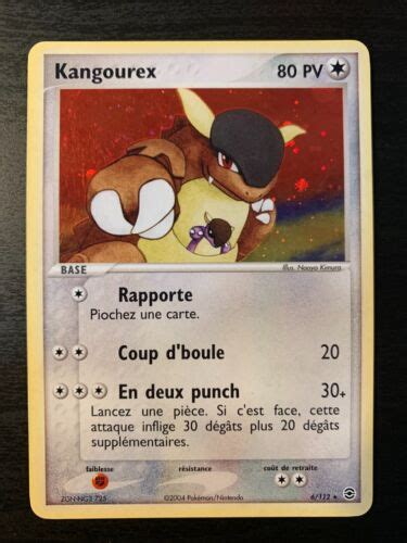 Kangourex 6 112 EX Rouge Feu Vert Feuille Carte Pokemon