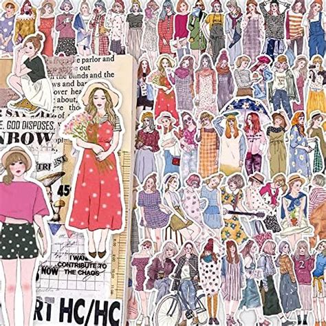 100 Pezzi Adesivi Scrapbooking Adesivi Alla Moda Per Ragazze Diario