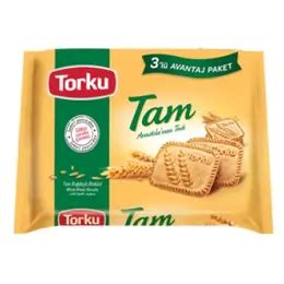 Torku tam bugdaylı bısk 3lu 393 gr Bisküvi Kraker Kek TORKU