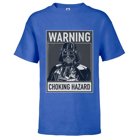 Star Wars Darth Vader Warning Choking Hazard Short Sleeve T Shirt For