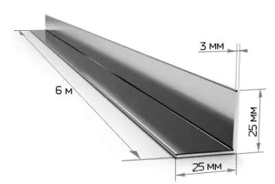 Уголок металлический 25x25 мм дешево купить цена за метр