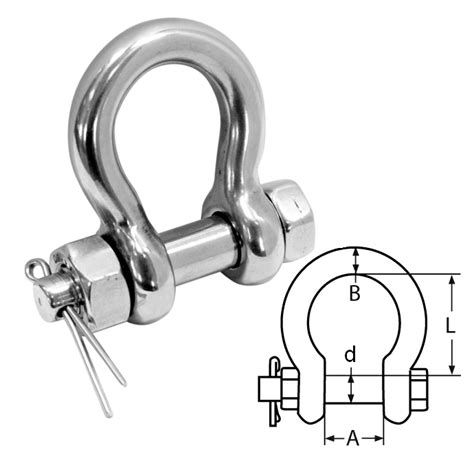 Bow Shackle Forged Load Rated Stainless Steel Steelgear