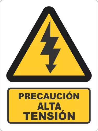 Precaución Alta Tensión Señalamiento 30x40 Cm Meses Sin Intereses