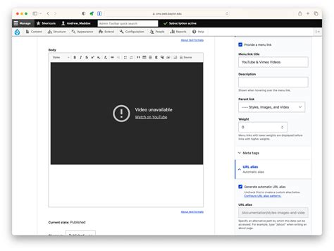 YouTube and Vimeo Embedding | Drupal Content Management System (CMS