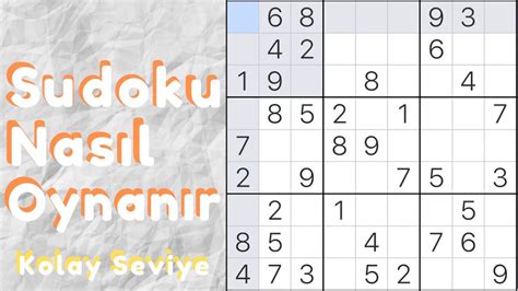 Sudoku Nas L Oynan R Kolay Seviye Sudoku Z M Enkafanet Youtube