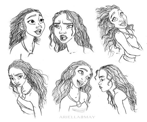 Moana Expressions By Ariellamay On Deviantart