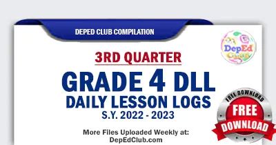 3rd Quarter Grade 4 Daily Lesson Log | SY 2022 - 2023 DLL