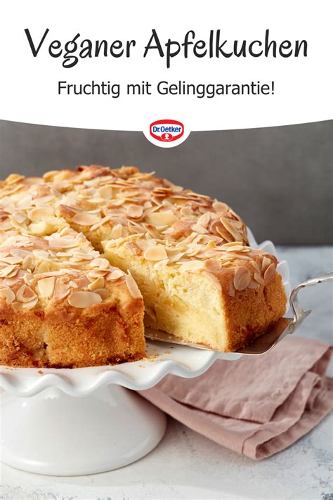 Veganer Apfelkuchen Rezept Dr Oetker Recipe Vegan Bakery Vegan