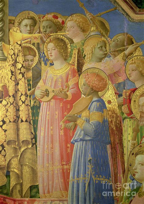 The Coronation Of The Virgin Detail Showing Musical Angels C 1430 32