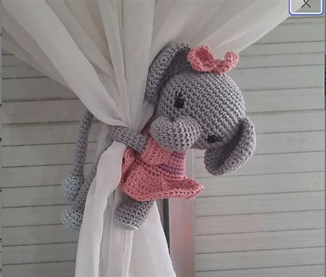 Ravelry Elephant Curtain Tie Back Pattern By Angela Barros