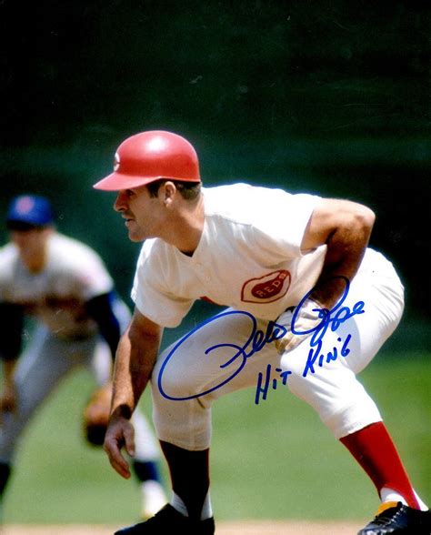 AUTOGRAPHED PETE ROSE 8X10 Cincinnati Reds Photo Main Line Autographs