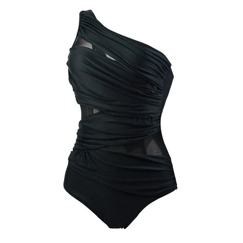 Женский сексуальный купальник с одним плечом bather цельный купальник ...