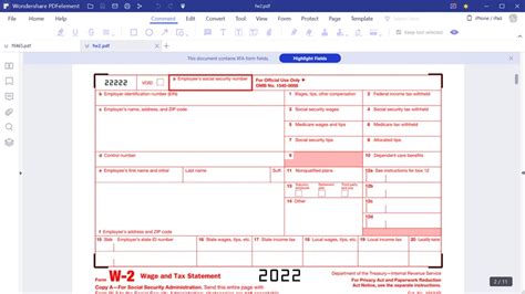 IRS form W-2- Instructions for How to Complete It