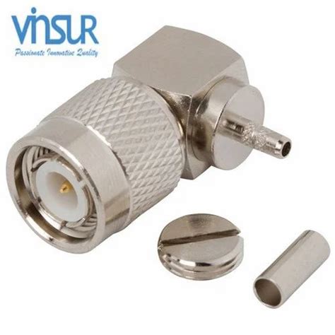 Rf Connector Ohms Tnc Male Right Angle Crimp Type