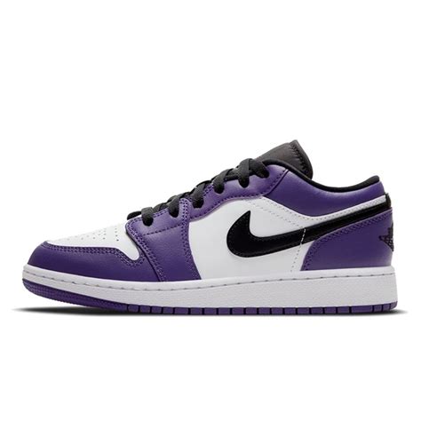 Air Jordan 1 Low Court Purple White 553558 500 Limited Resell