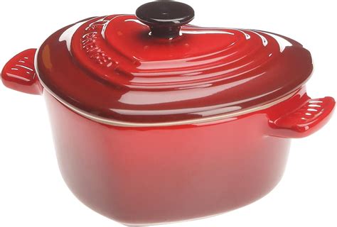 LE CREUSET Les Céramiques Mini Schmortopf Herzform Kirschrot Amazon