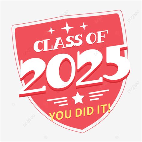 2025 Graduation Season Label Red Label Graduation Season Sticker PNG