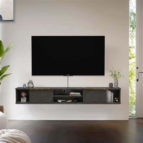 Amazon Pmnianhua Floating Tv Stand With Drawers Wall