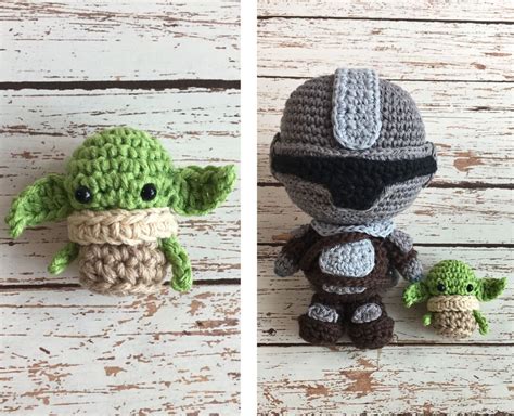 Starwars Mandalorian Grogu Crochet Amigurumi Doll Handmade Etsy