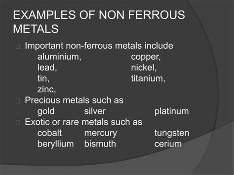 Non Ferrous Metals