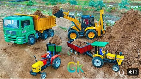 Jcb Cx Fully Loading Sand Hmt Tractor Sonalika Rx Tractorl