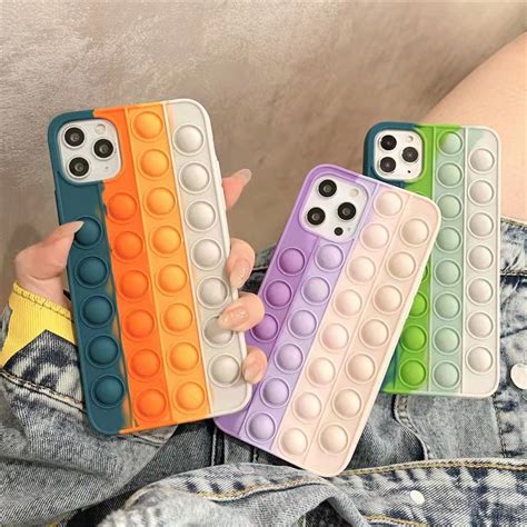 Capa Capinha Pop It Colorido Tiktok Fidget For Iphone Plus Xr