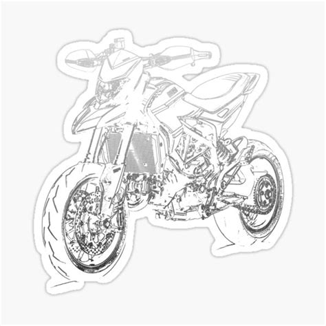 KTM 390 Duke Pencil Silhouette Motorcycle Naked Bike Roadster Sticker